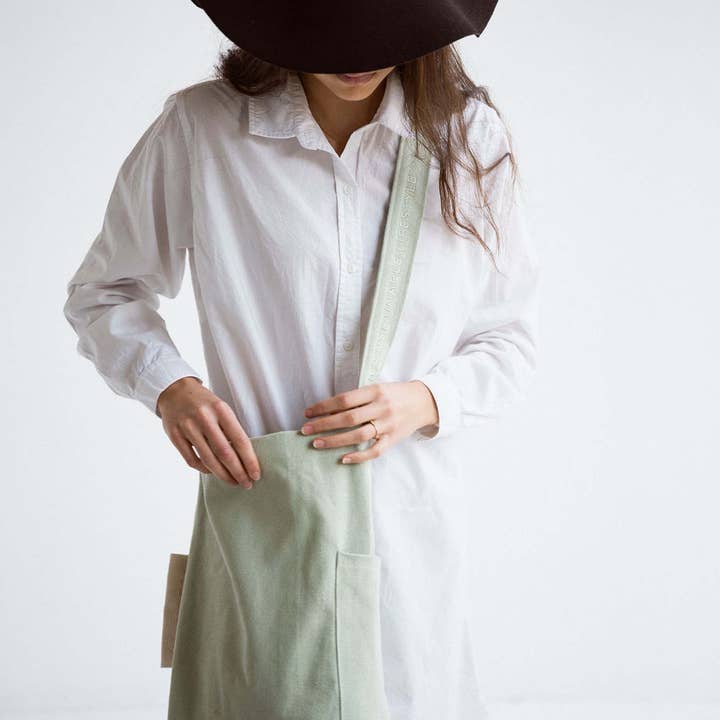 Tintok - Wholesale Crossbody Bag - Unisex - Mira Canvas Bag - Sea Foam 100% organic cotton1