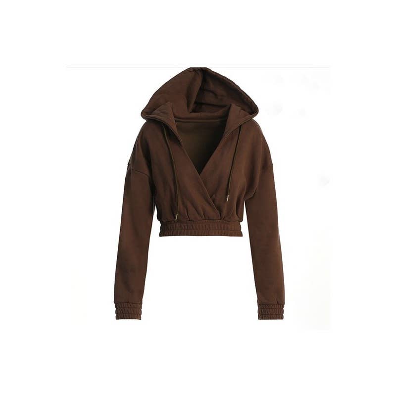 Paperdoll - Wholesale Tracksuit - Women's - Hooded Tracksuit Short Top and Wide Leg Pants 3