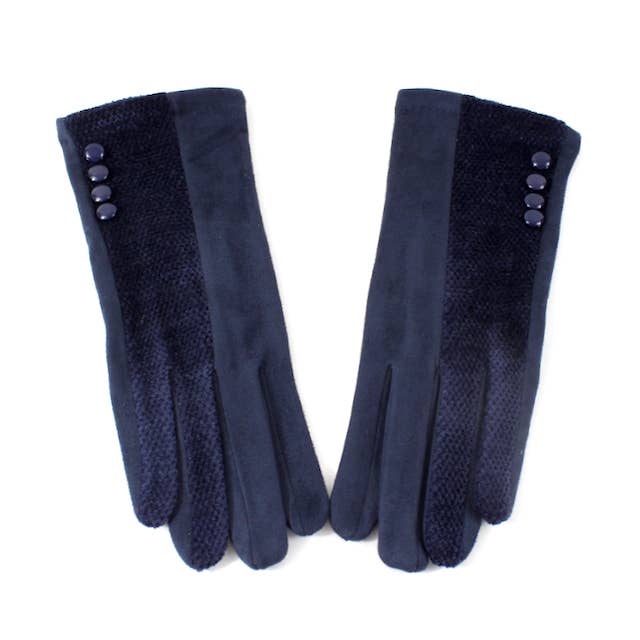 Pretty Persuasions - Wholesale Gloves - Women's - A22049 4 Buttons Half/Half Gloves