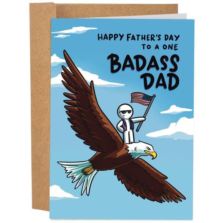 Badass Dad - Funny Father's Day Card for wholesale by Sleazy Greetings