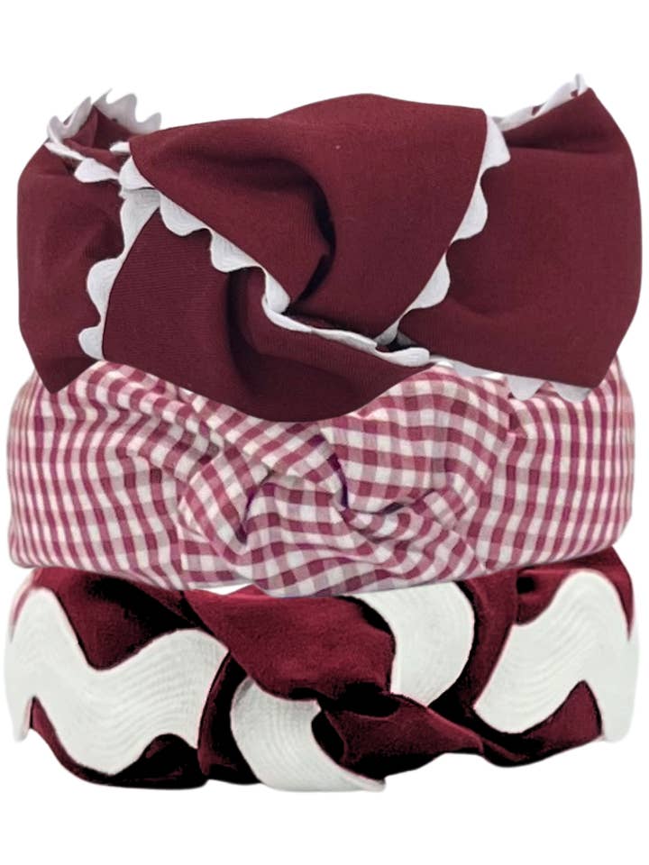 Maroon and White Team Spirit Bundle - with options for wholesale by Pretty Happies