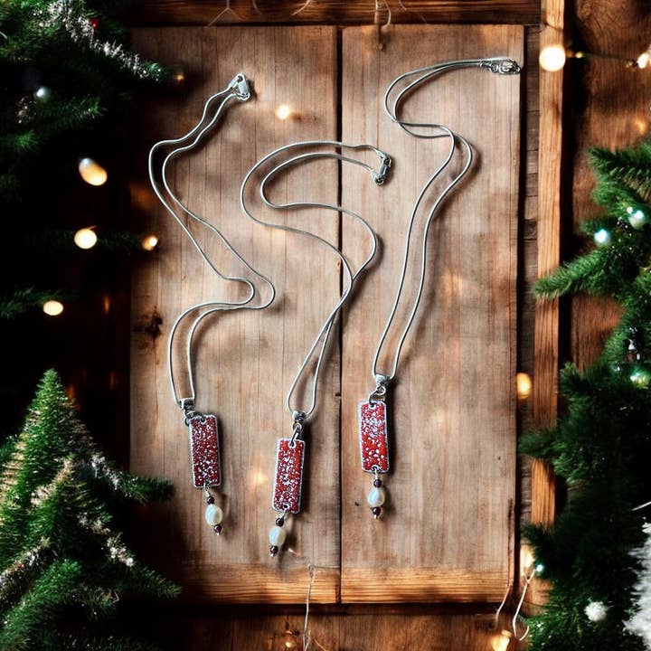 Buckaroo Bling LLC dba Bling Boheme - Wholesale Pendant/Charm Necklace - Final Clearance 16-inch Silver & Enamel Necklace - Lot of 31