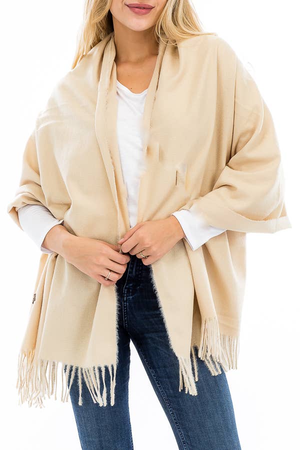 Cap Zone - Wholesale Sjaal - Dames - Oversized sjaal en omslagdoek van echt ongeverfde wol en sky cashmere8