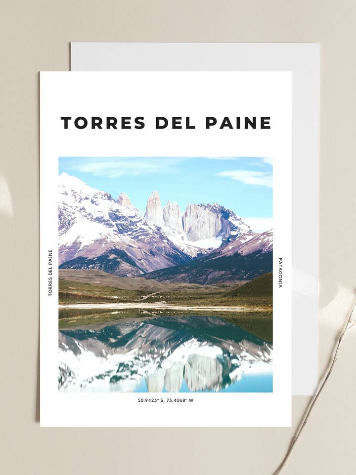 Torres Del Paine 'Mountains That Soar' Print 1 for wholesale by The Travel Edit
