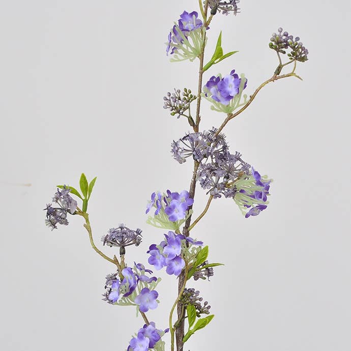 ACNITE(We cover U.S. import duties) - Vente Fleurs artificielles - Neige artificielle saule Fleur violette décoration maison/mariage11