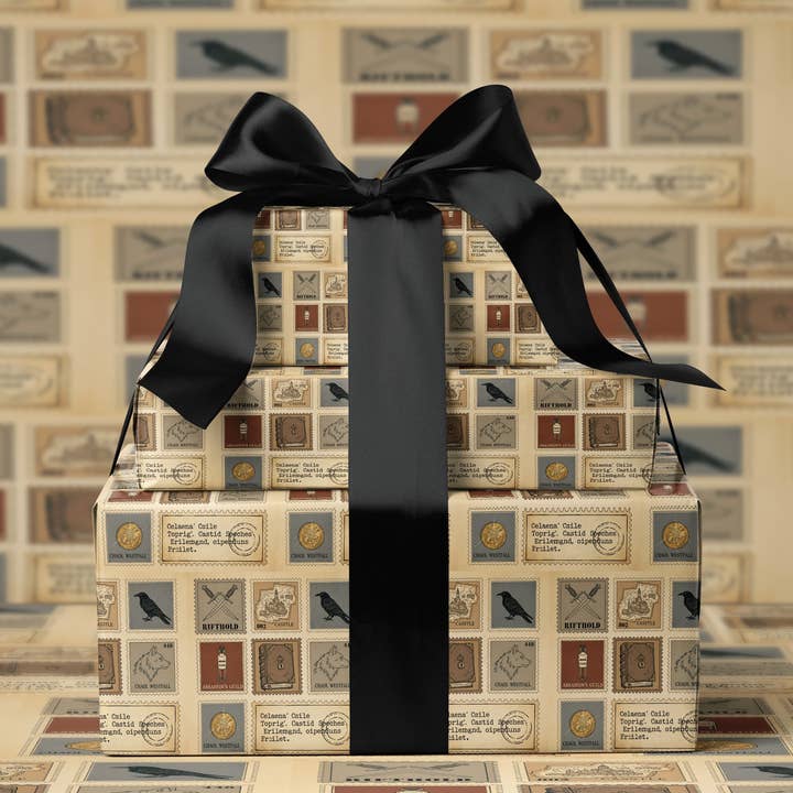 MagicMerchEmporium - Wholesale Flat Wrap - Throne of Glass Assassin’s Guild Wrapping Paper