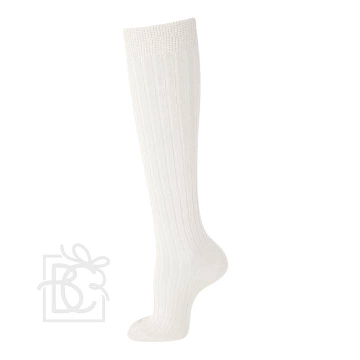 Carlomagno - Wholesale Socks - Unisex - Scottish Yarn Ribbed Knee high Socks