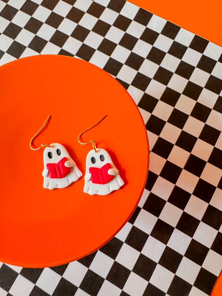 Pendientes Fantasma Inteligente | Pendientes de Arcilla para venta al por mayor de Larry’s Waffle Shop