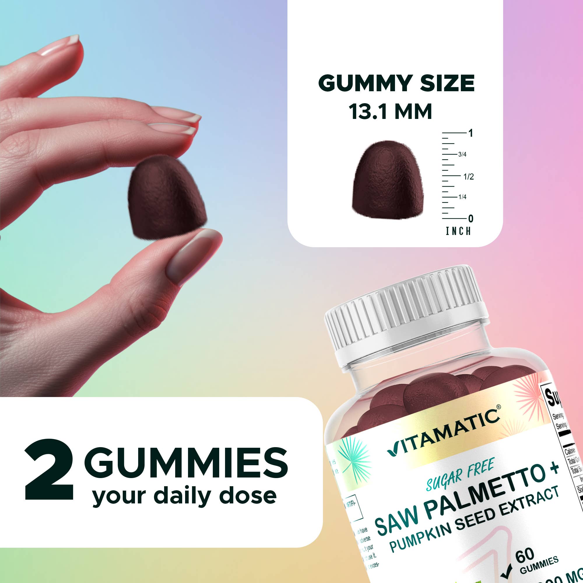 Vitamatic - Wholesale Oral Supplement/Vitamin - Vitamatic| Saw Palmetto with Pumpkin Seed  |Raspberry Flavor2