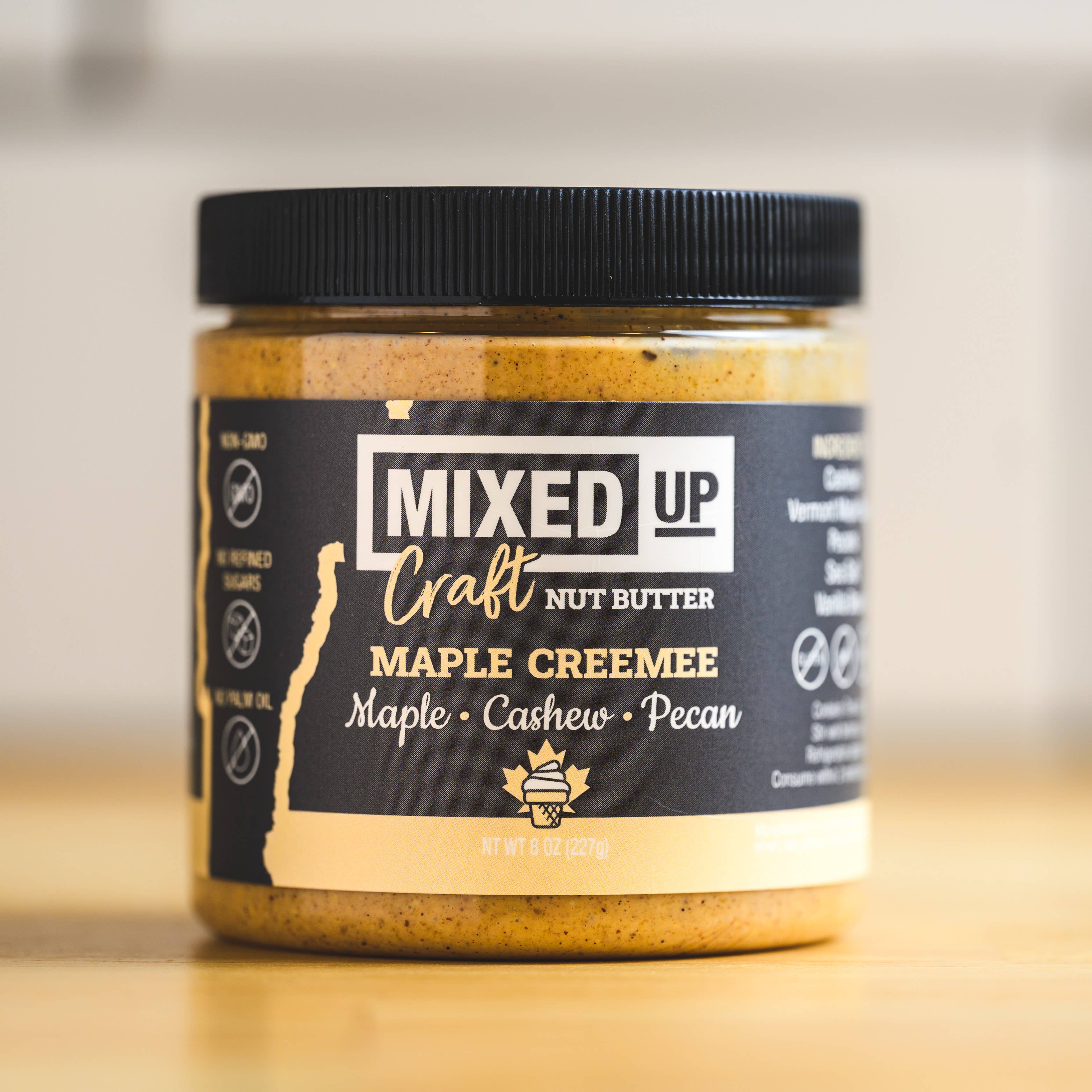 Mixed Up Foods - Wholesale Nut butter - Maple Vanilla Cashew Butter - "Maple Creemee" - 8 oz