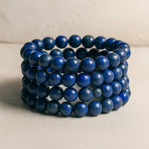 Crystals and Sun Signs - Wholesale Beaded Bracelet - Lapis Lazuli Gemstone Bead Bracelet | The Stone of Intuition1