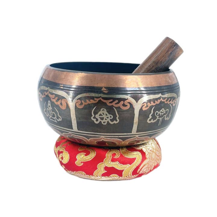 The Collection Royal / Royal Handicrafts - Wholesale Meditation Supplies - Tibetan Singing Bowl Set Sound Bowl Meditation Bowl With Box