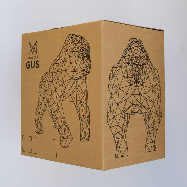 Marokka Design - Wholesale Sculpture - Gorilla Sculpture Geometric Design - GUS