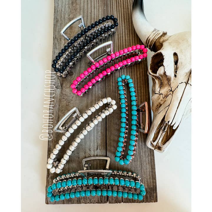 Boho Ranch Shop - Wholesale Hair Clip - Women's - Large Western Metal Banana Hair Clip Claw
