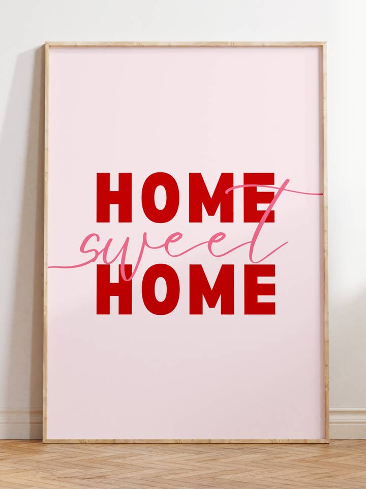 Home Sweet Home Print | Wall Art Poster | Funky Home Decor for wholesale by By Honey Studios
