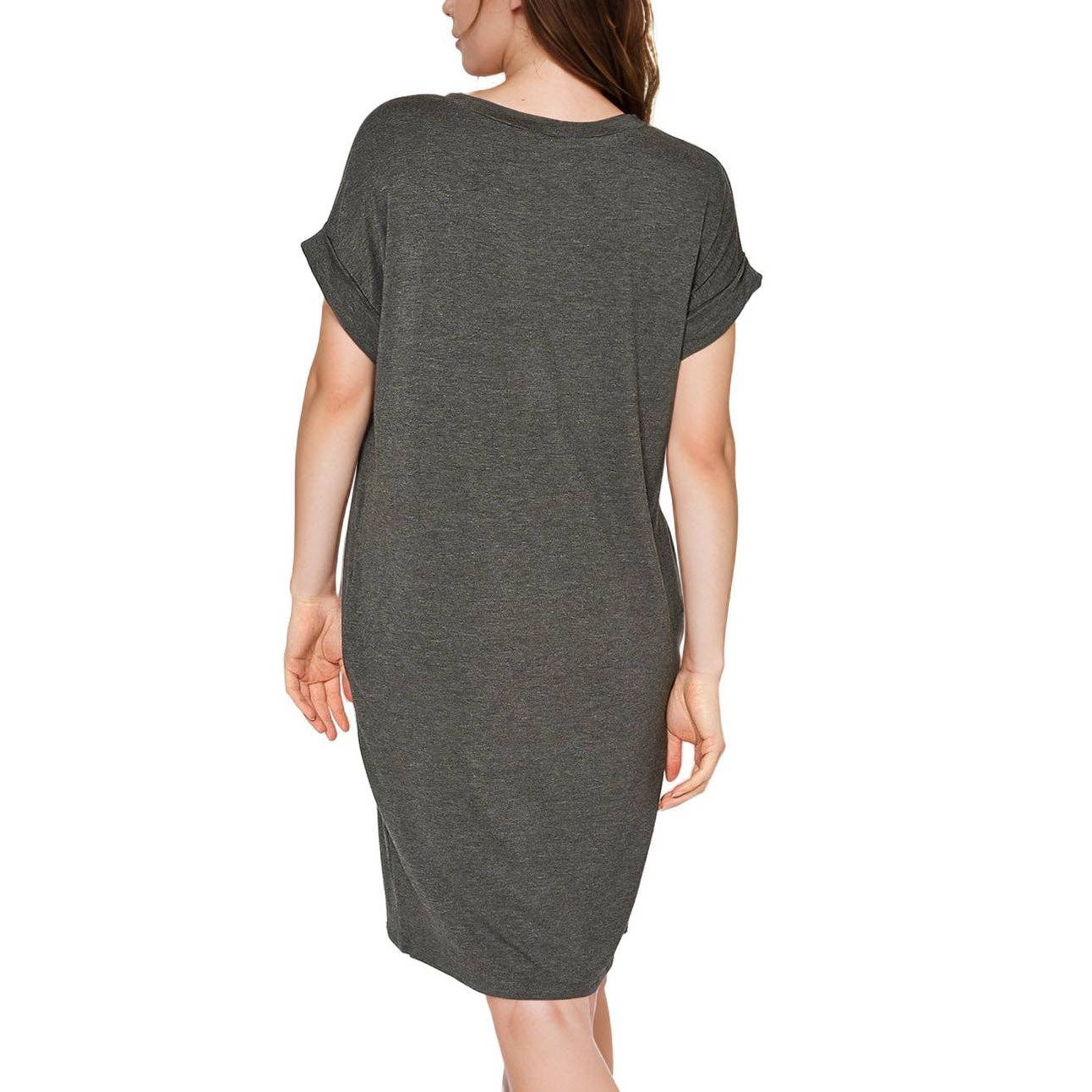 Robin K - Wholesale Dress - Women's - Women's Bellatrix V- Neck T-shirt Dress With Pocket9