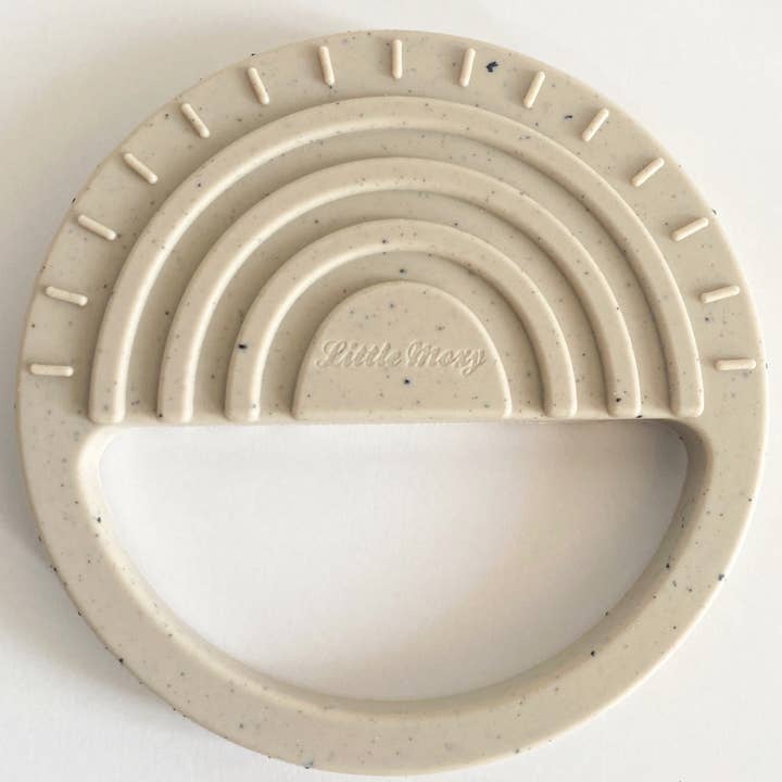 Speckled Grey- Rainbow Teether for wholesale by Little Moxy