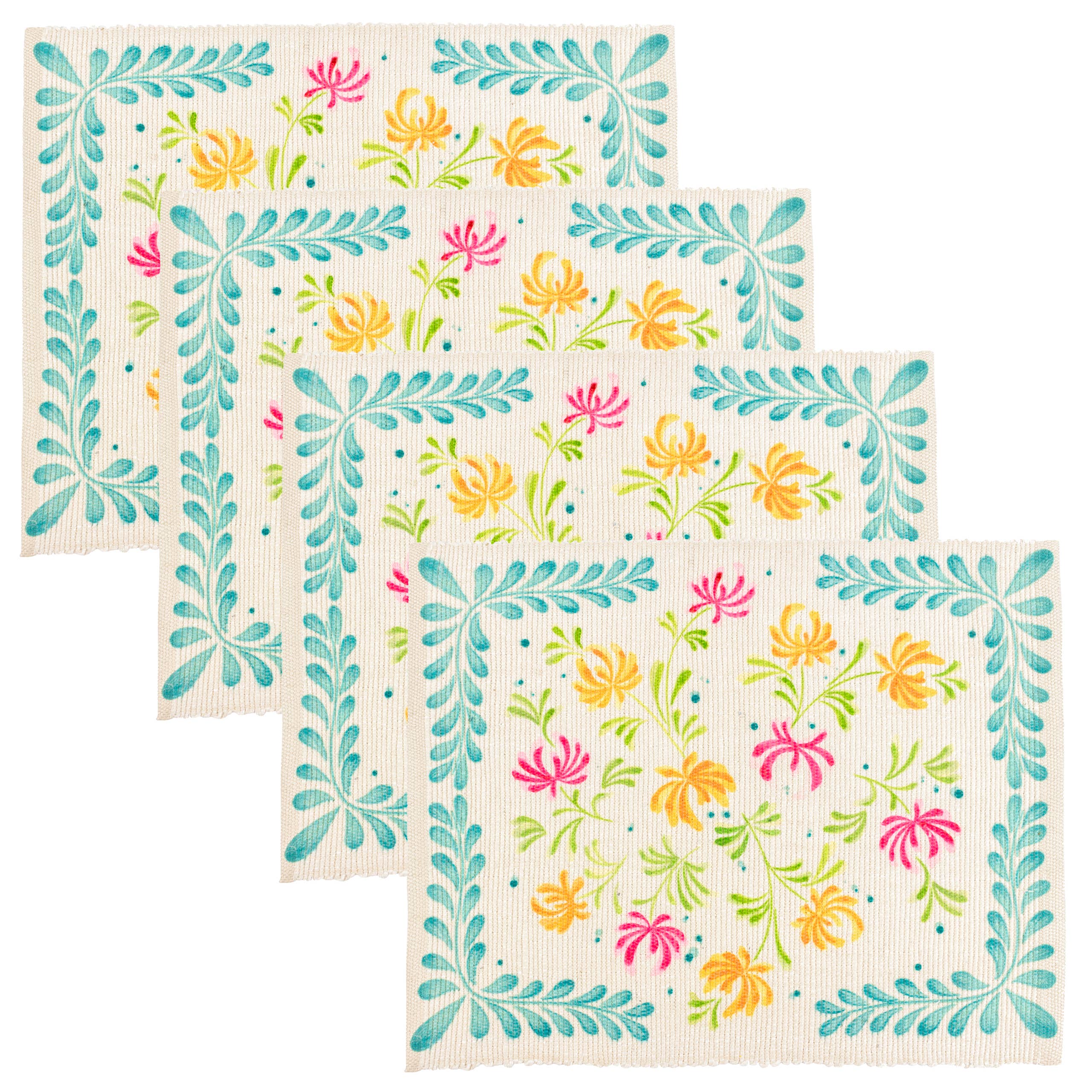 Honeysuckle Set of 4 Indoor/Outdoor Placemats Multicolour for wholesale on Faire2