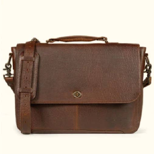 Full Grain Leather Laptop Messenger Bag Unisex - 16" Inch for wholesale by Tuzech Leather