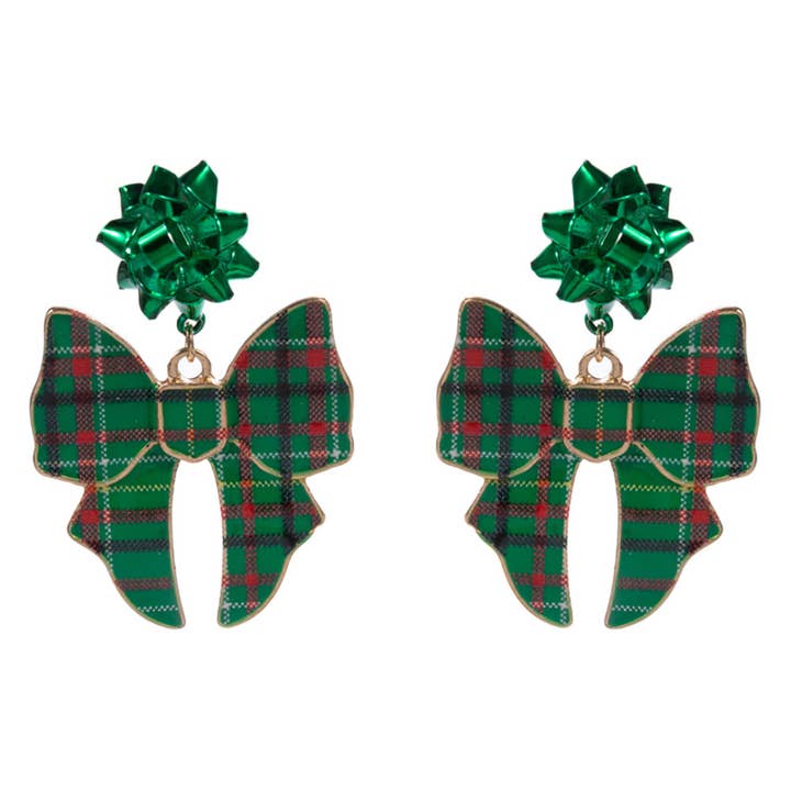 Sensibling Corp. - Wholesale Dangle Earrings - Festive Holiday Bow Dangle Earrings3