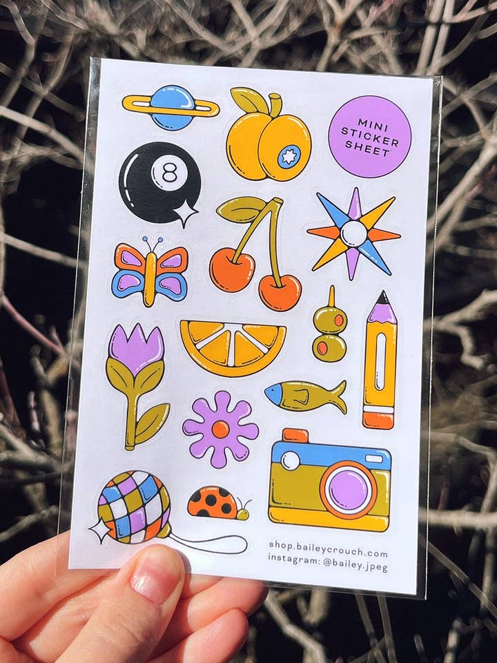 Mini klistermärkesark för wholesale av Bailey Crouch Illustration