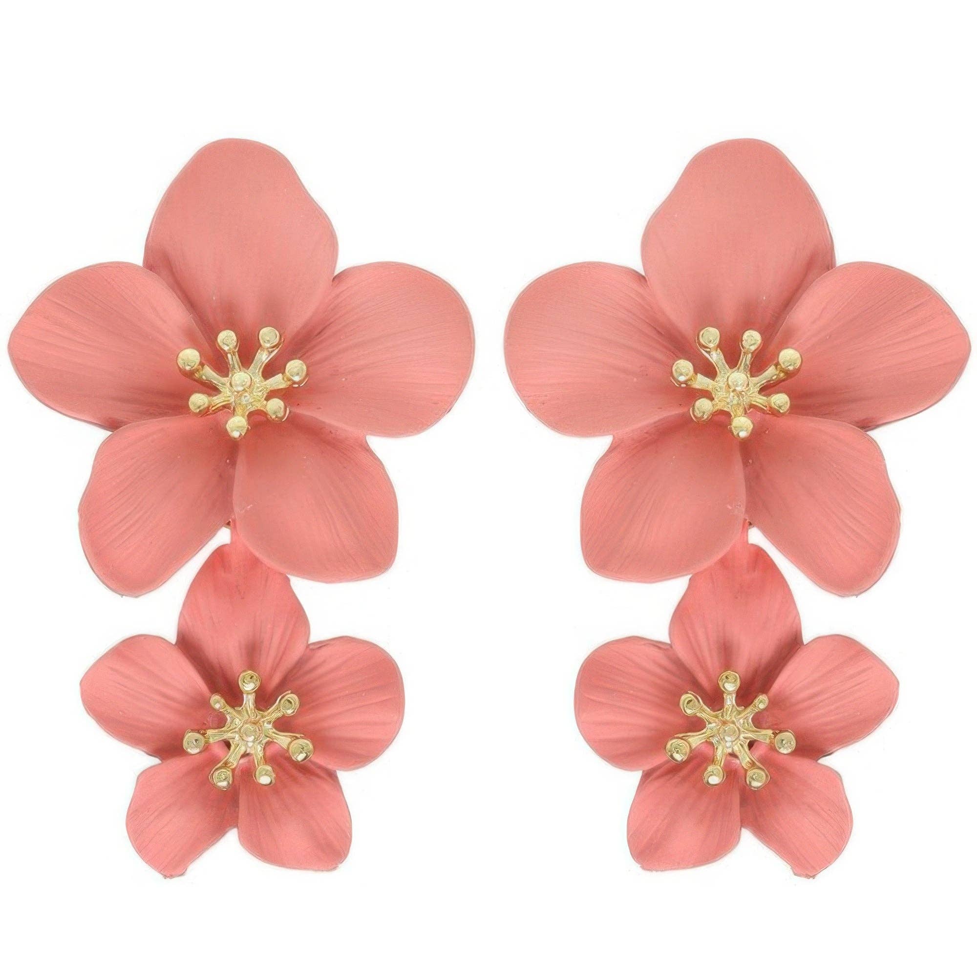 CC Wholesale Clothing - Wholesale Dangle Earrings - Hawaiian Acrylic Flower Post Earrings2