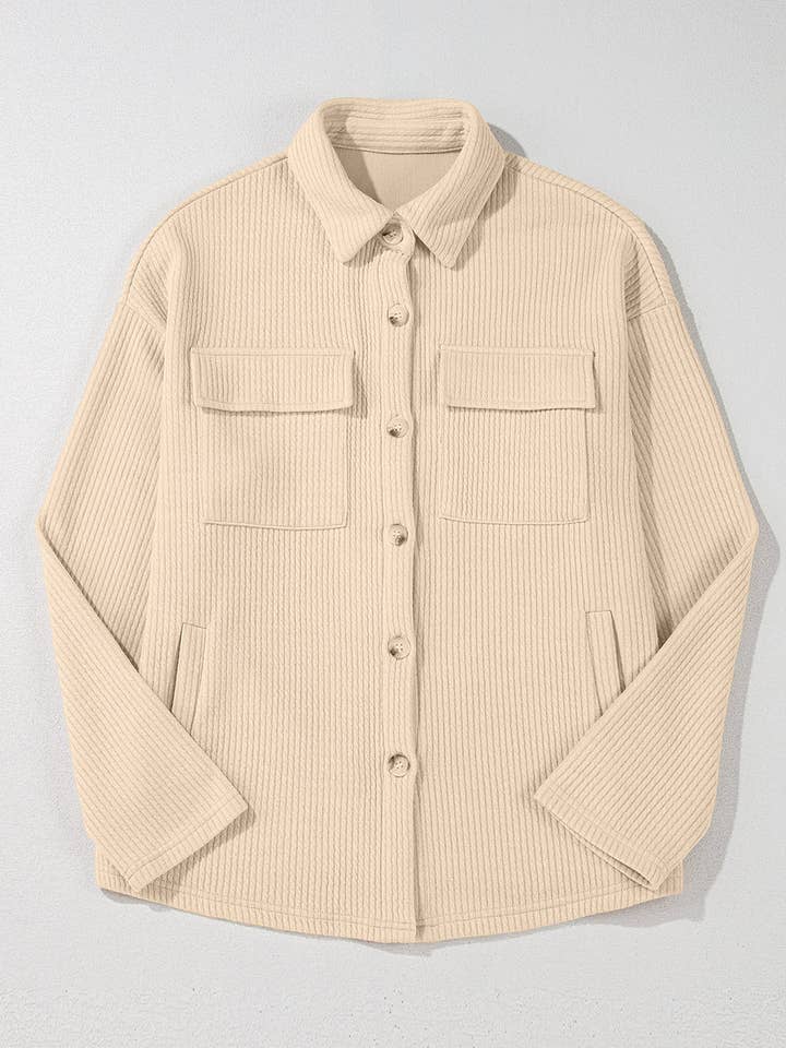 Lilith Corduroy Jas met Knoopsluiting en Lange Mouwen voor wholesale door Threaded Pear