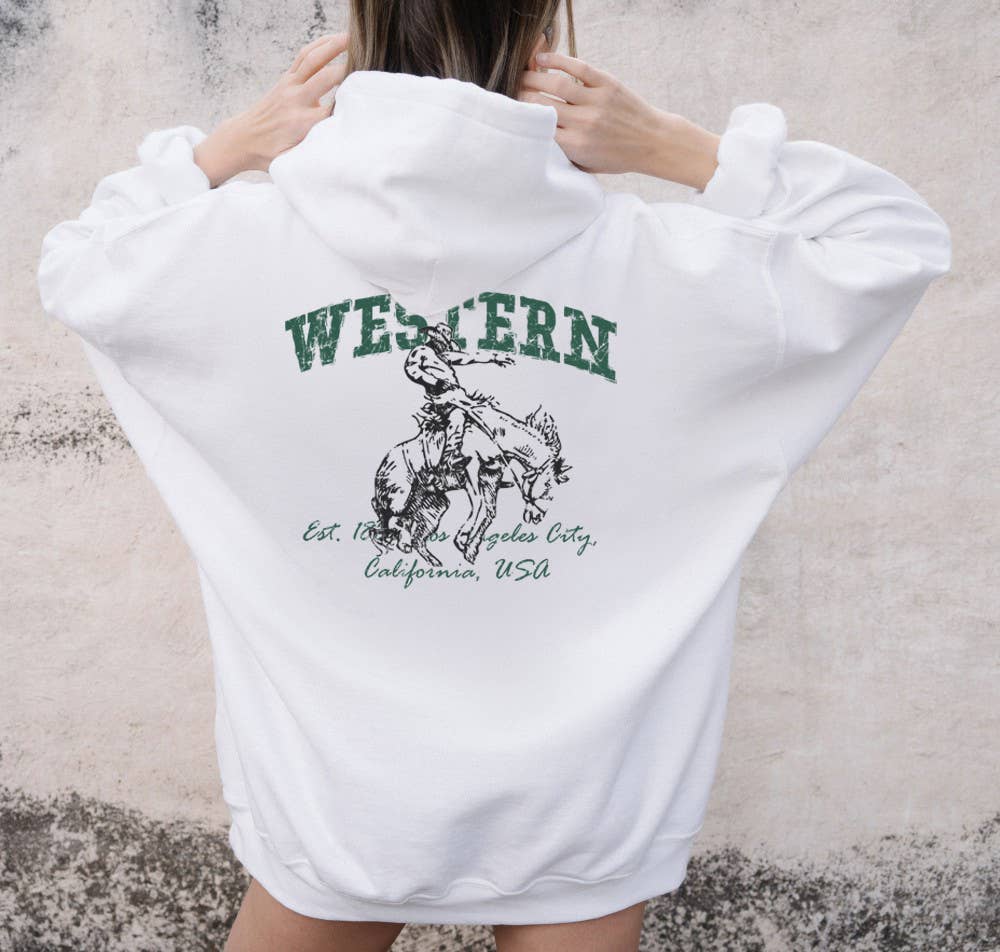 Shamaim - Venta al por mayor Sudadera - Mujer - Sudadera con capucha de forro polar unisex WESTERN COWBOY