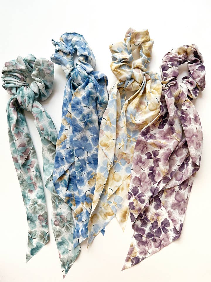 Floral Scrunchies Scarf (4 colors available) for wholesale by PopFizzCheers
