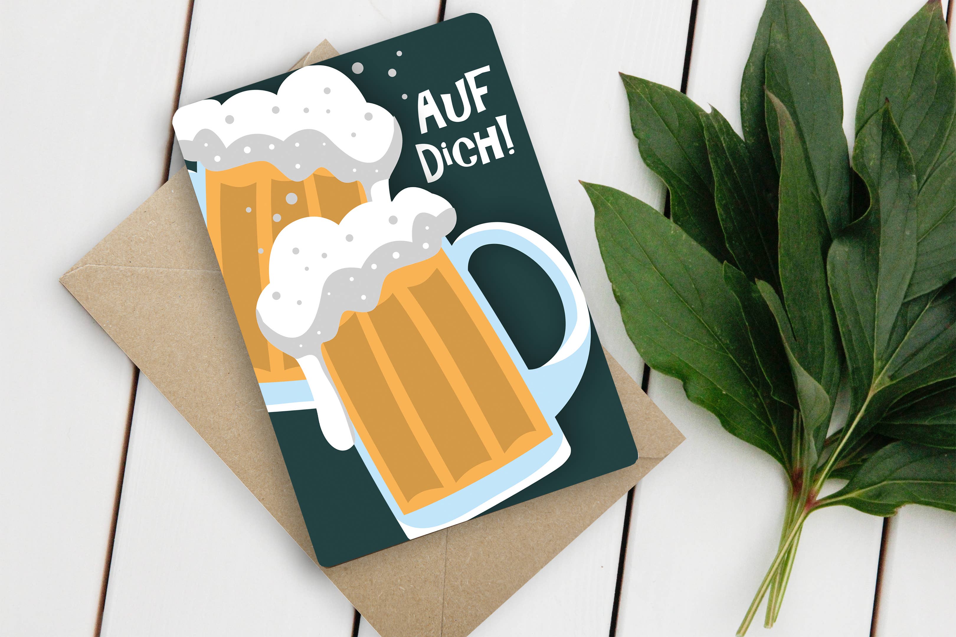 Gespänsterwald - Wholesale Everyday Greeting Card - Fun-Cut double card “Auf Dich!”3