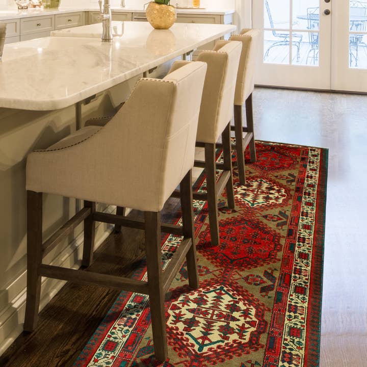 Noori Rug - Wholesale Area Rug - Fine VTG Basil Brown/Ivory Runner, 3'3" x 11'0"1