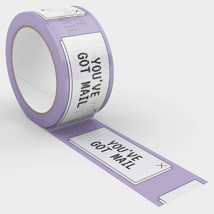 Shippy Tape - Wholesale Tape - "You've Got Mail" Shipping Tape - Purple/White