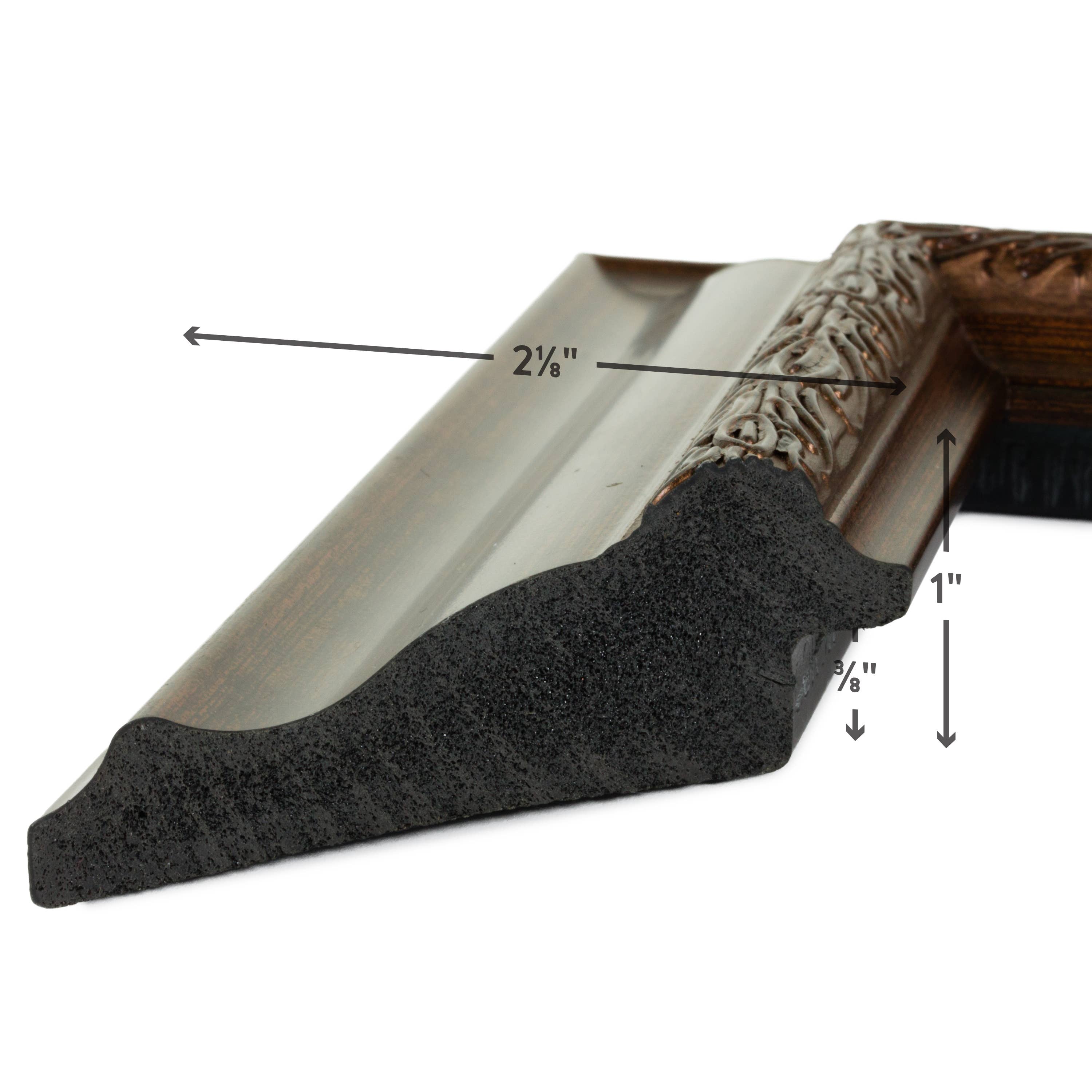 Craig Frames - Vente Cadres photos - Cadre photo 8x10, Pompéi brun bronze fumé, assemblé1