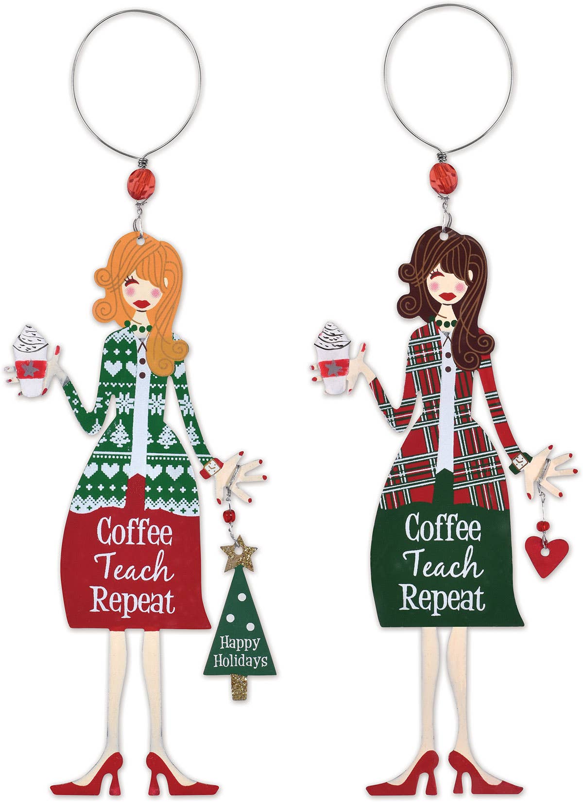 Sunset Vista Designs - Wholesale Ornamentset - Teachers Ornament 2 Asst0