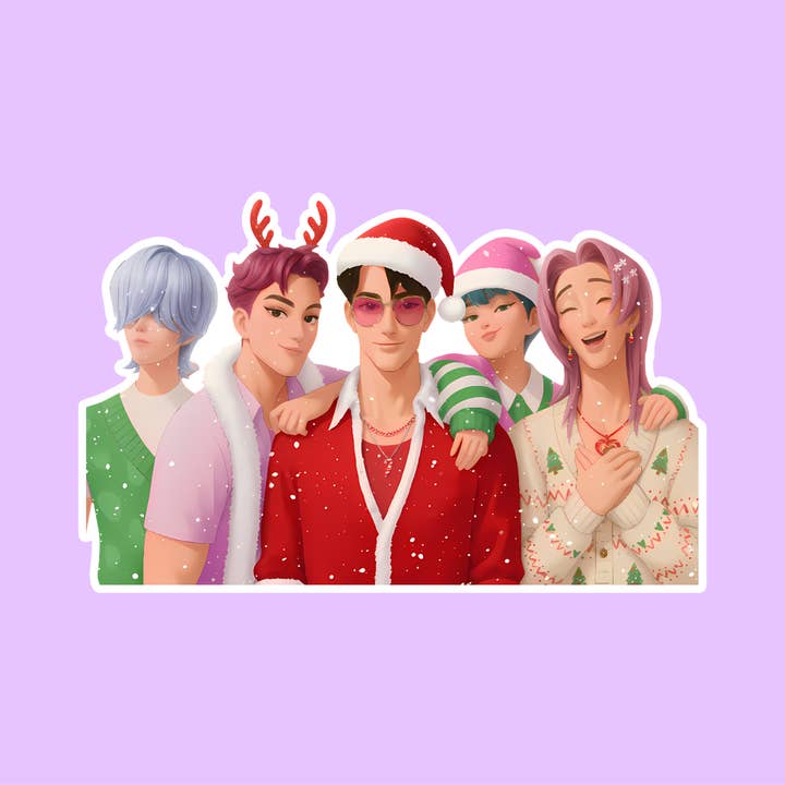 Shadows of Sunshine - Wholesale Sticker - Saja Boys Christmas Theme KPop inspired Sticker