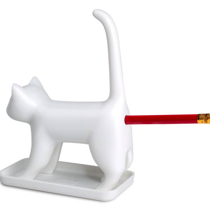 Taille-crayon pour chat avec son en blanc pour la vente par MAGS