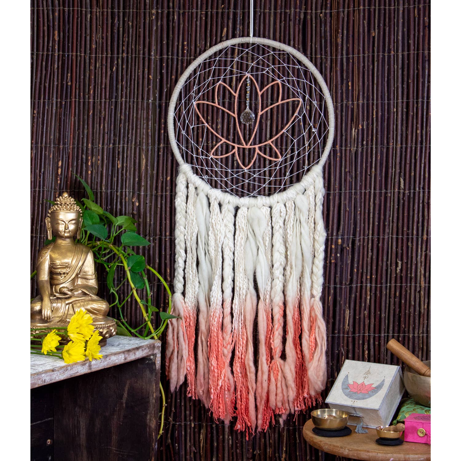 dZi Handmade - Vente Attrape-rêve - Décoration murale Lotus5