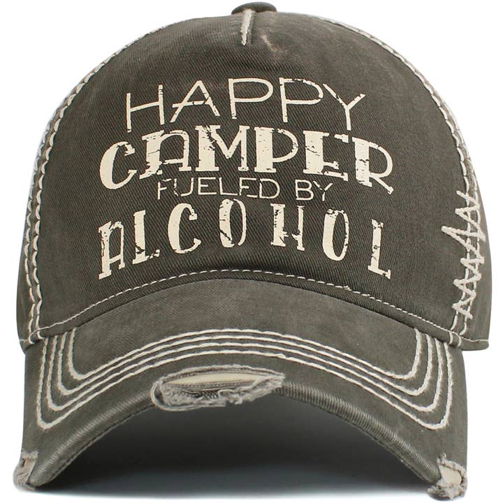 KBETHOS - Wholesale Baseball cap – Unisex - Happy Camper Fueled By Alcohol Vintage Ballcap8