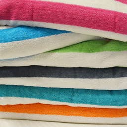 Still Water Linens - Wholesale Beach Towel - Cabana Stripe Towels, Economy, Assorted Colors