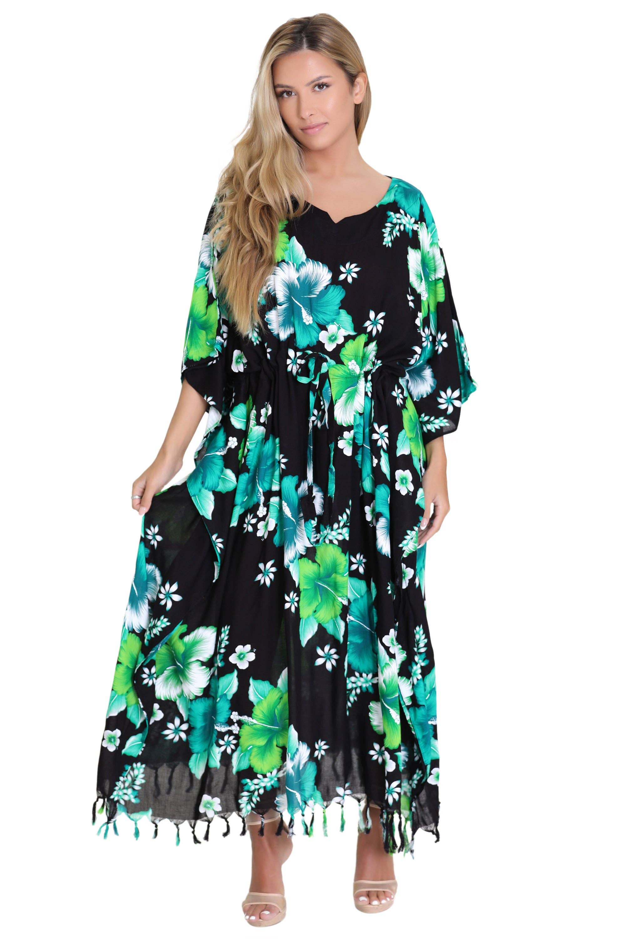 Advance Apparels - Wholesale Swim Cover Up - Women's - Tropical Print Cover-Up TH-20343