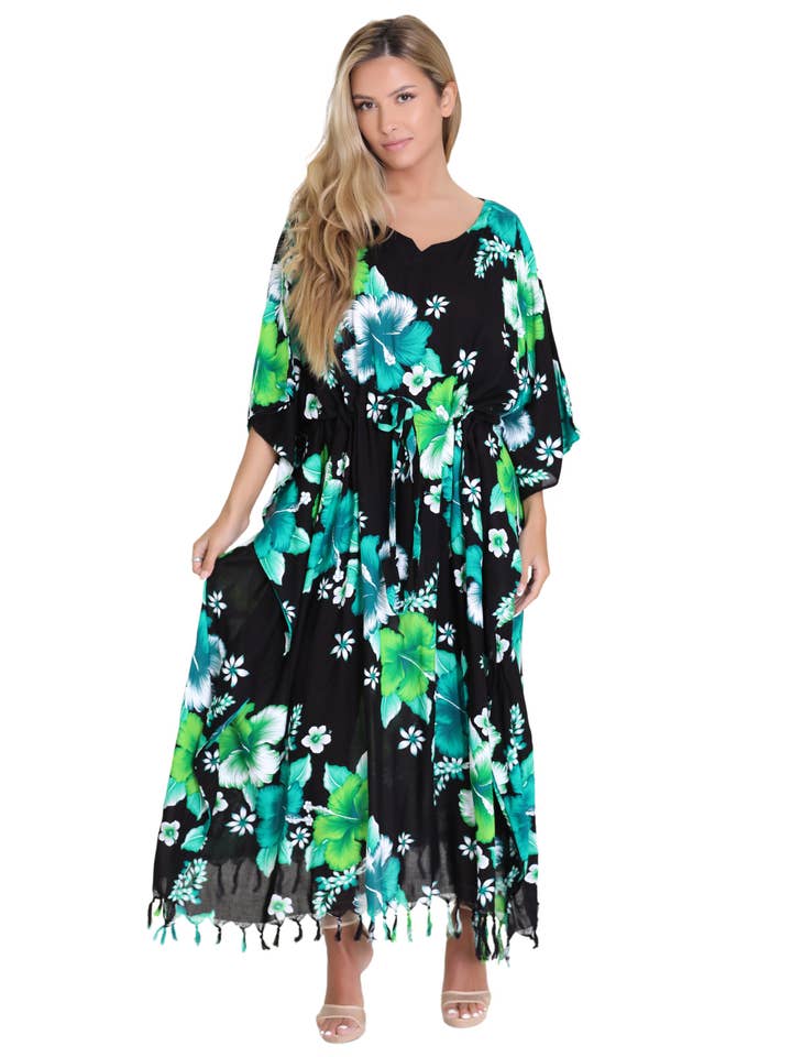 Advance Apparels - Wholesale Swim cover-up – Women’s - Tropical Print Cover-Up TH-20343