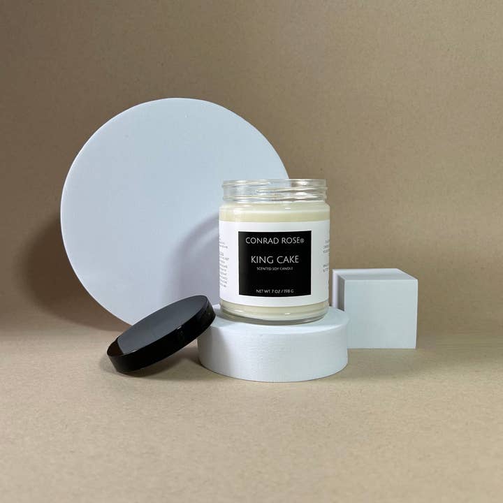 Conrad Rose - Wholesale Jar/Filled Candle - King Cake Candle1