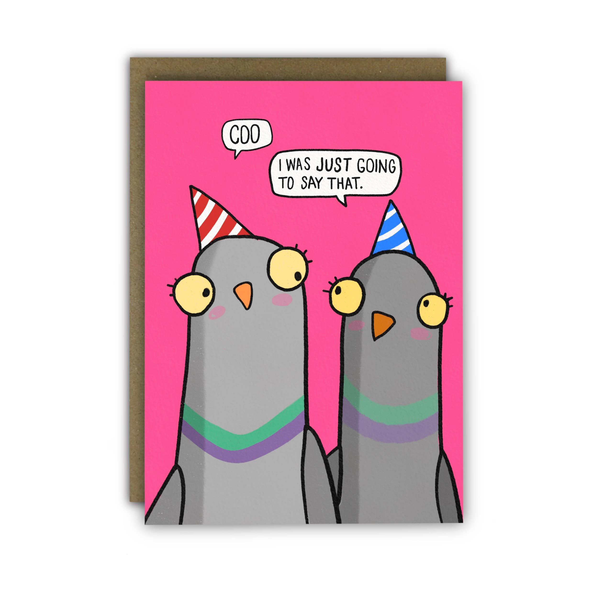 RUNNING WITH SCISSORS - USA SHIPPED DDP - WE PAY DUTIES - Wholesale Birthday Card - Funny Birthday Card - Pigeon Besties ‘Coo’