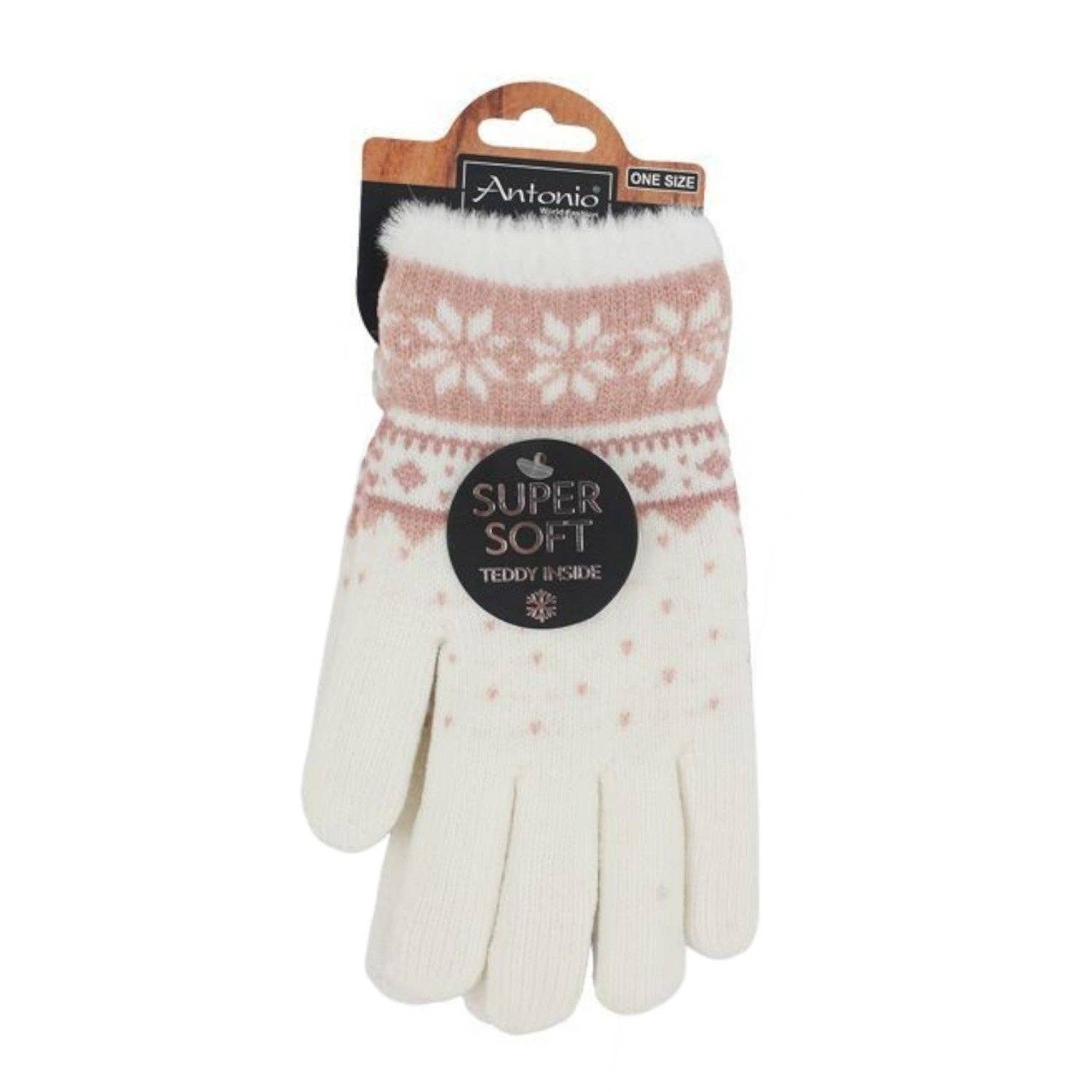 VewoTex - Wholesale Gloves - Women's - Winter Women's Gloves Snowflake » Affordable Finger Gloves » Winter Gloves » Knitted Gloves One Size1