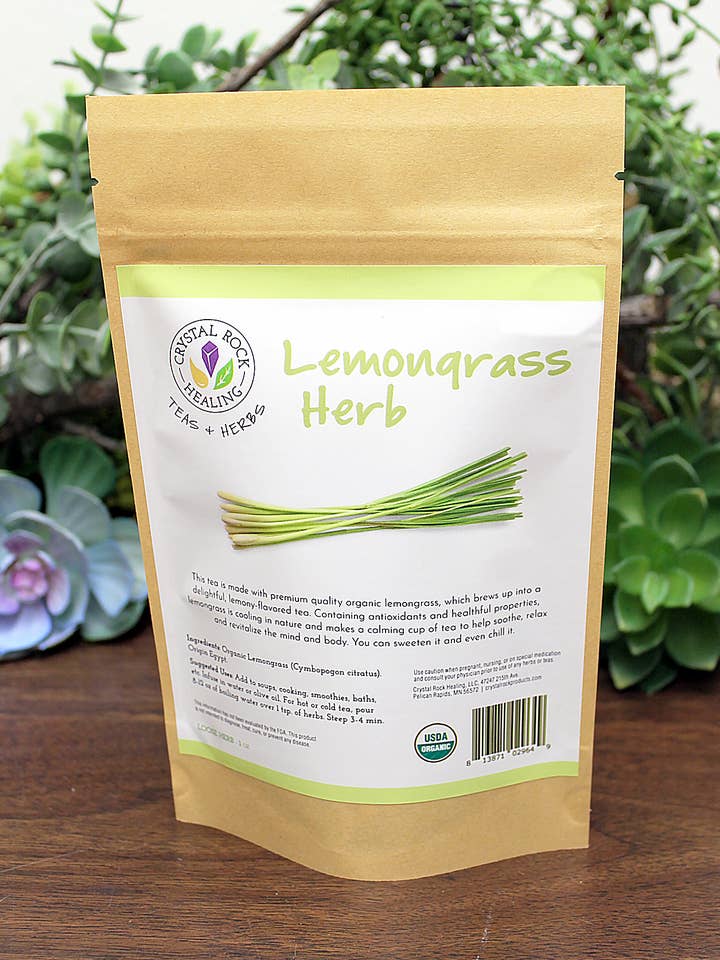 Herbe de citronnelle biologique 1oz pour la vente par Crystal Rock Healing, LLC