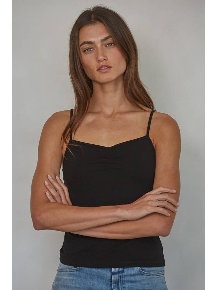 By Together - Wholesale Camisole - Women's - L8502 | Knit Cotton Spandex Jersey V-Neck Cami Top