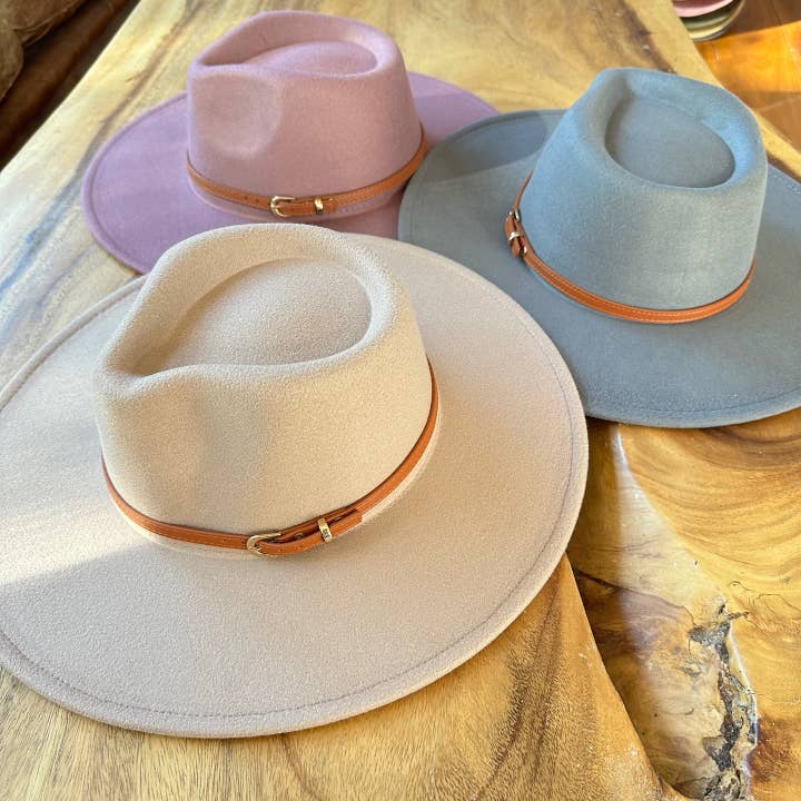 Best seller Widr Brim Vegen felt Rancher hat With Braid leat for wholesale by One and Only Accessories