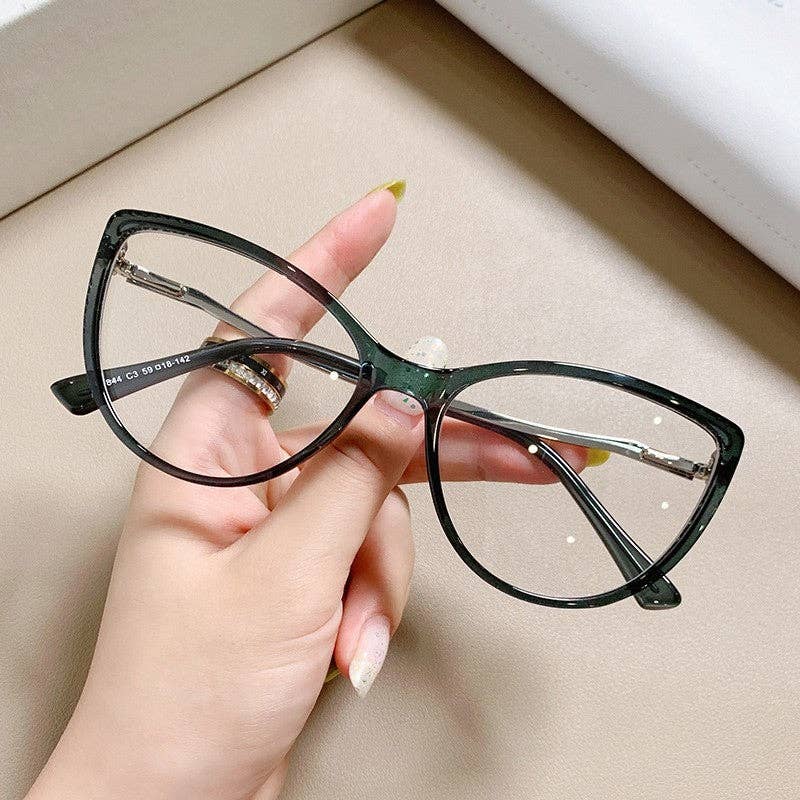 FurDecoration - Wholesale Eyeglasses - Women's - Stylish TR90 Metal Pin Computer Glasses0