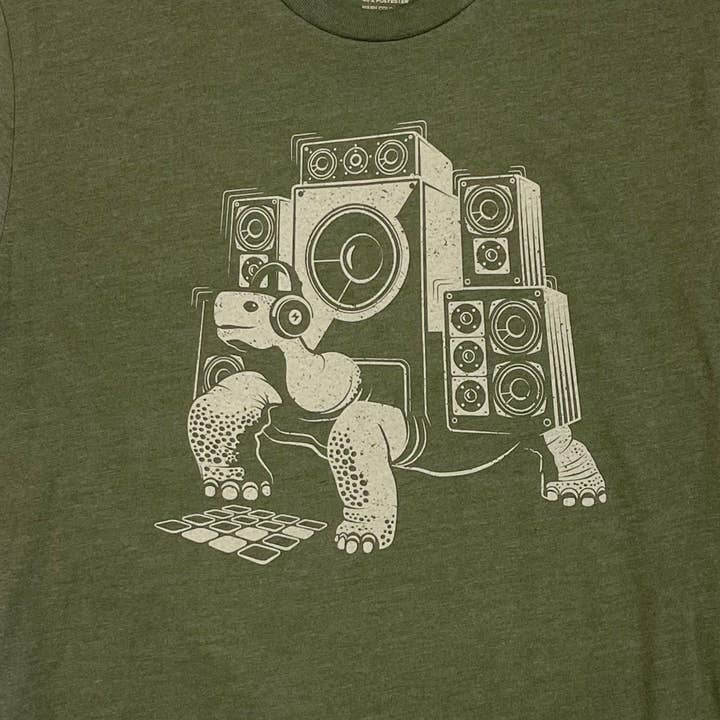 STORY SPARK - Wholesale Screen Printed T-Shirt - Kids - SLOW BEATS - Boombox Tortoise Kids T-Shirt1