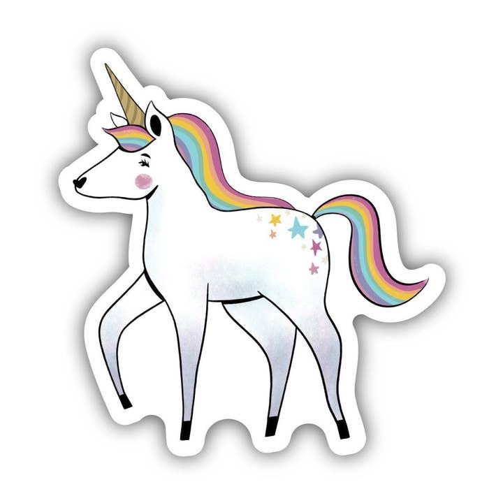 Unicorn Rainbow Mane Fairytale Sticker for wholesale by Big Moods